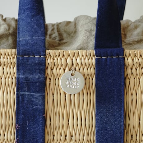 WORK APRON REMAKE tote bag『S 』 with antique cloth pouch