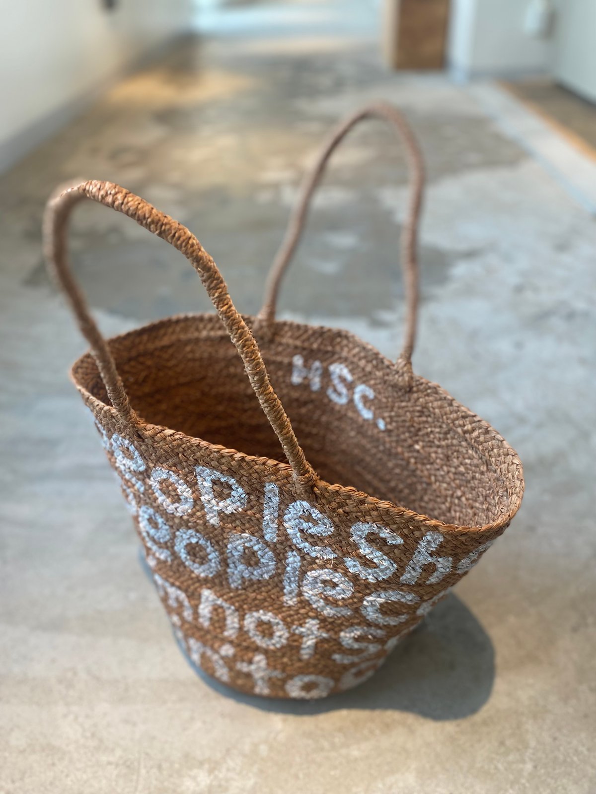 HAND PAINT raffia basket bag | HOME STORE