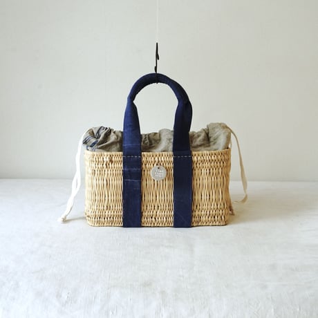 WORK APRON REMAKE tote bag『S 』 with antique cloth pouch