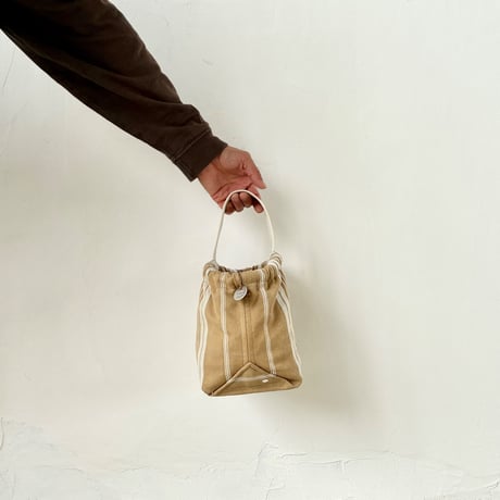 Vintage sheets cloth linen bucket bag