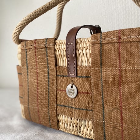JUTE BELT + leather basketbag