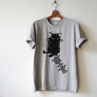 "BLACK CAT" Tee Shirts GREY