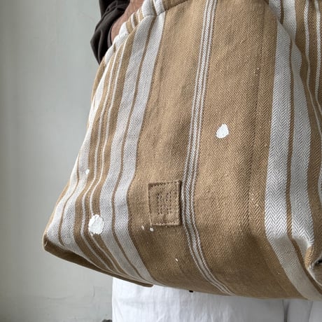 Vintage sheets cloth linen bucket bag