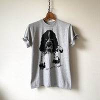 "PAINTS SPANIEL" Tee Shirts GREY