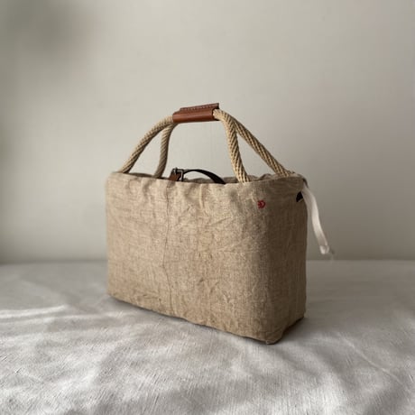 JUTE BELT + leather basketbag