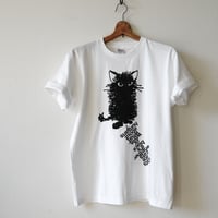 "BLACK CAT" Tee Shirts WHITE