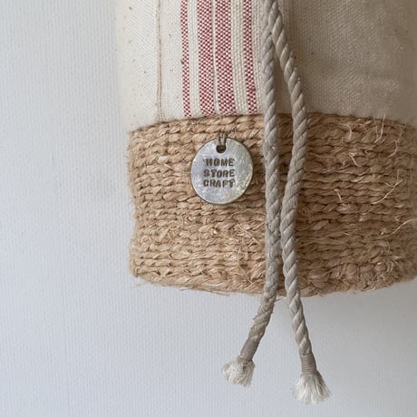 baobab basket + antique cloth & leather one shoulder