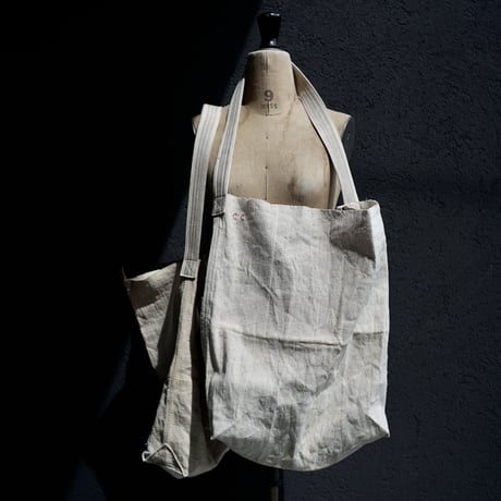 Vintage linen shoulder bag