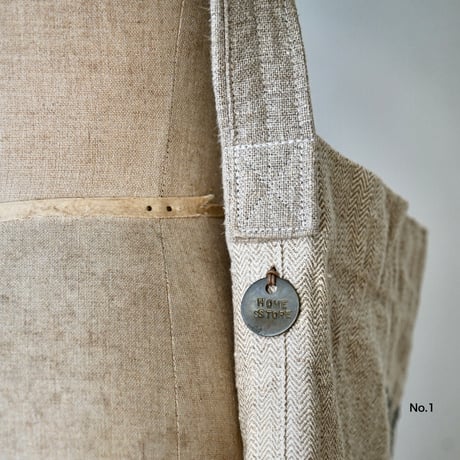 Vintage linen shoulder BIG BIG bag