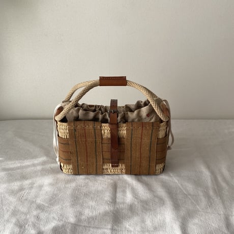 JUTE BELT + leather basketbag