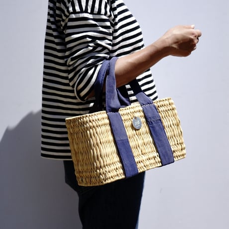 WORK APRON REMAKE tote bag『S 』 with antique cloth pouch