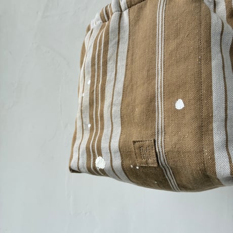 Vintage sheets cloth linen bucket bag