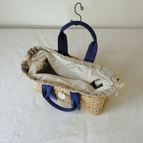WORK APRON REMAKE tote bag『S 』 with antique cloth pouch