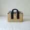 Navy blue tote basket + Antique cloth pouch (blue)