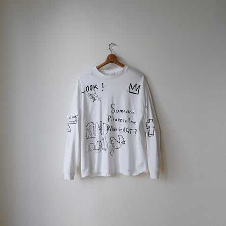 ""rakugaki"" print BIG BIG LONG T-shirts