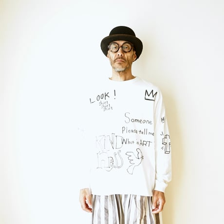 ""rakugaki"" print BIG BIG LONG T-shirts
