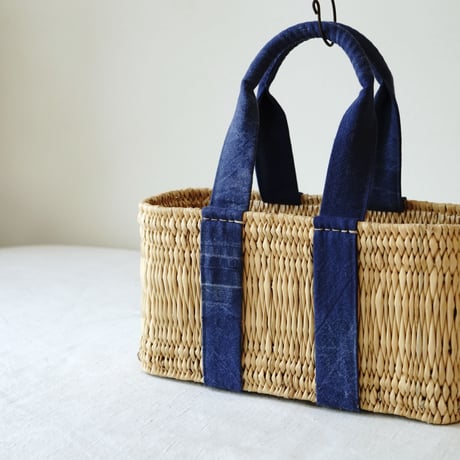 WORK APRON REMAKE tote bag『S 』 with antique cloth pouch