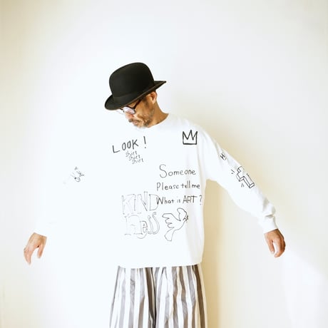 ""rakugaki"" print BIG BIG LONG T-shirts