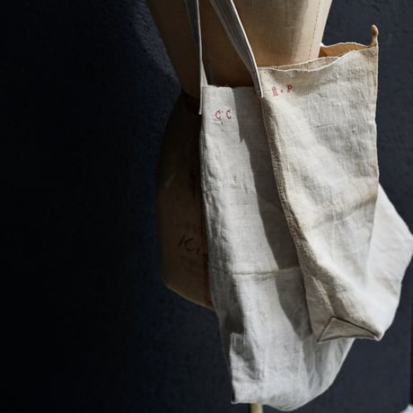 Vintage linen shoulder bag