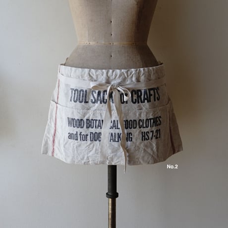 TOOL SACK APRON made of old kitchen cloth