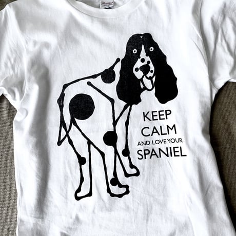 "LOVE SPANIEL" Tee Shirts WHITE