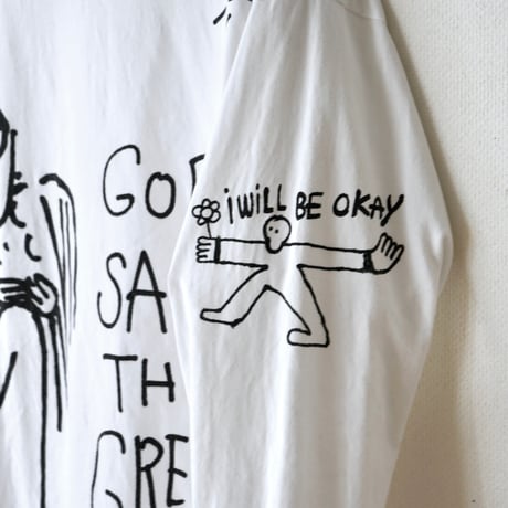 ""rakugaki"" print BIG BIG LONG T-shirts