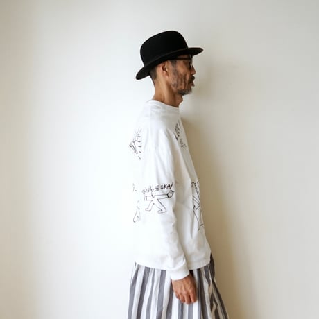 ""rakugaki"" print BIG BIG LONG T-shirts