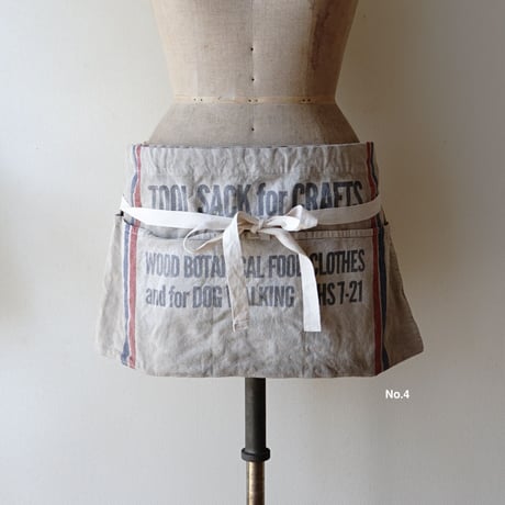 TOOL SACK APRON made of old kitchen cloth