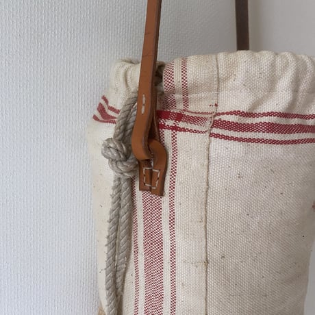 baobab basket + antique cloth & leather one shoulder