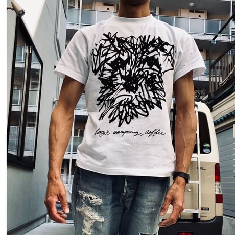 "DRAWING DOG" Tee Shirts WHITE