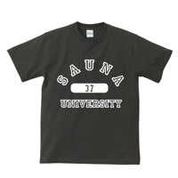 SAUNA大学Tシャツ(ヴィンテージブラック)