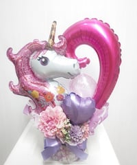 ユニコーン誕生日　happy birthday　バルーンアレンジメント