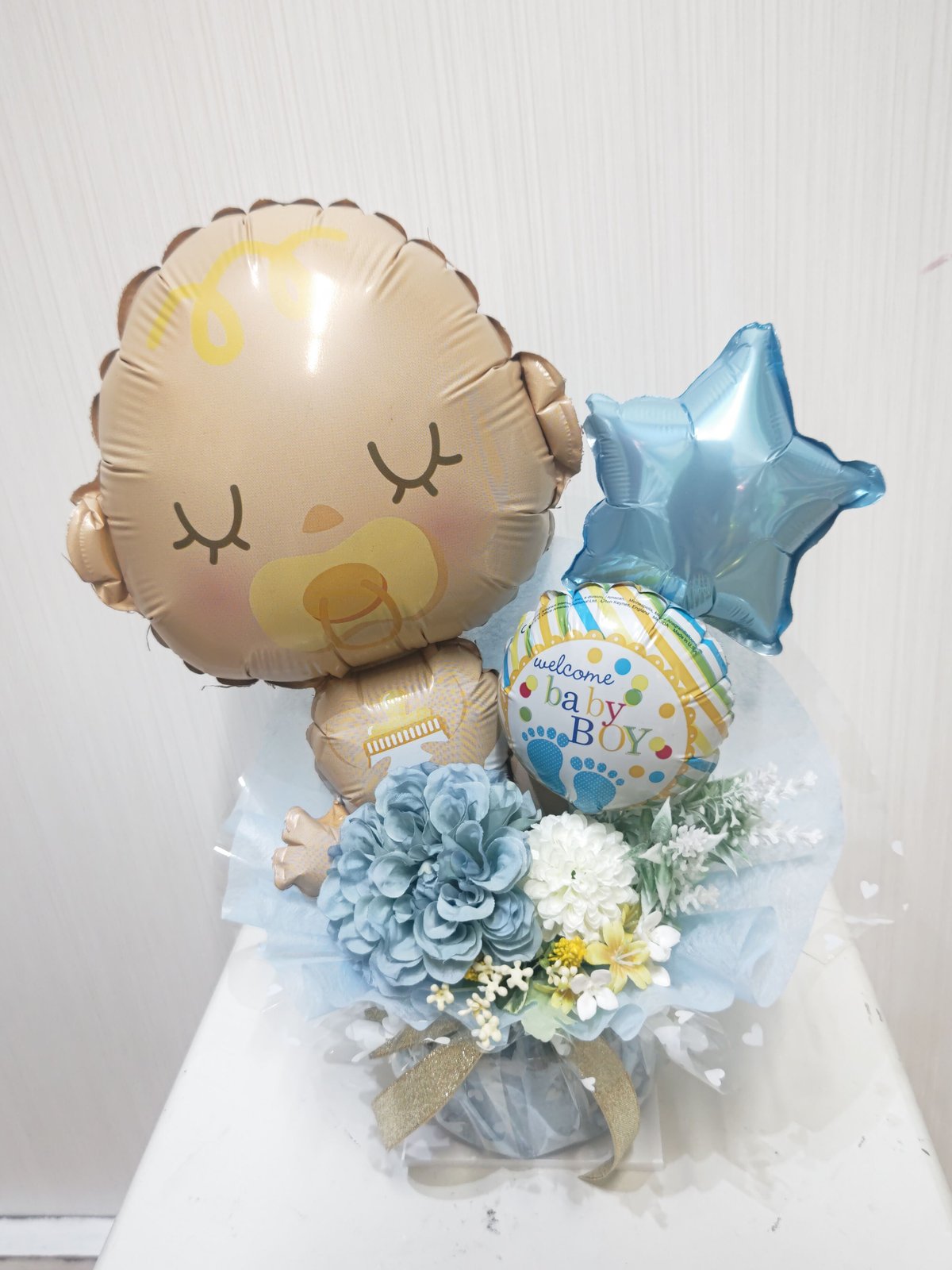 BABYバルーンアレンジメント ブルー 出産祝い | cotti_ STORE