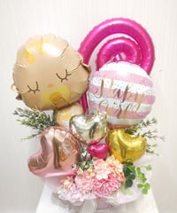 BABYバルーンアレンジメント大　ピンク
