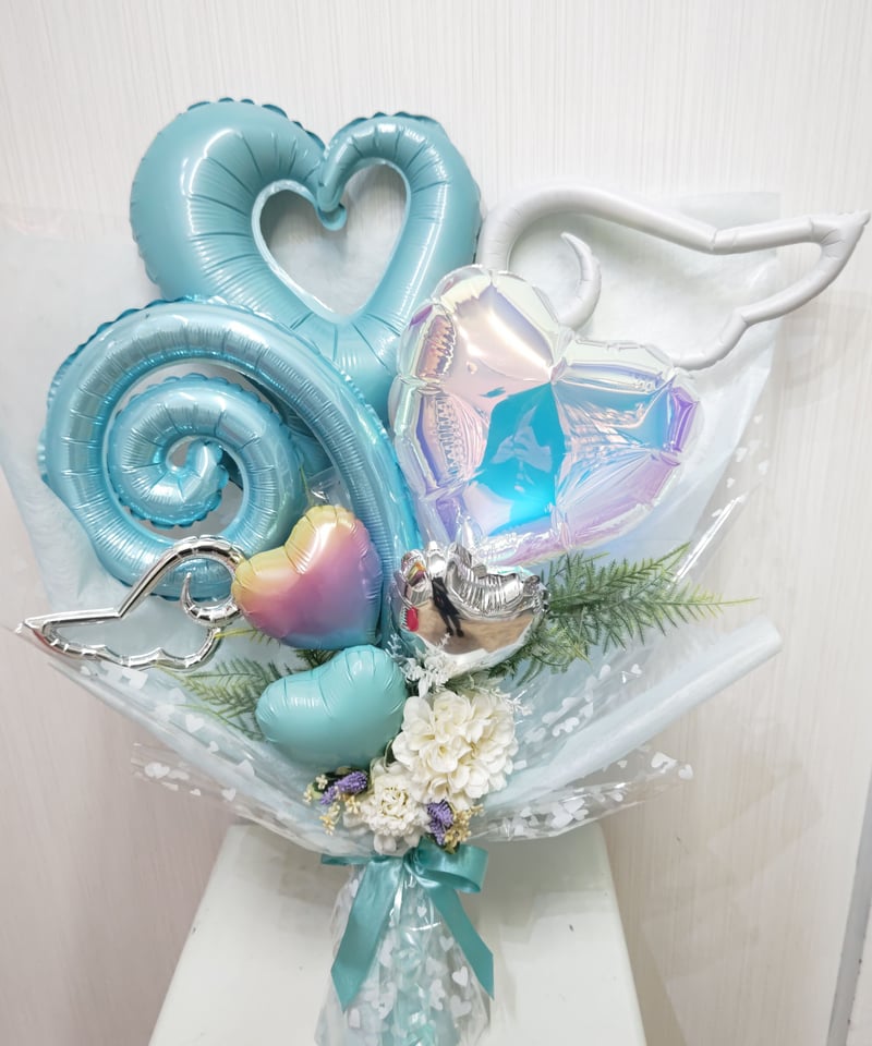 オーロラハート バルーンブーケ ブルー | cotti_ STORE