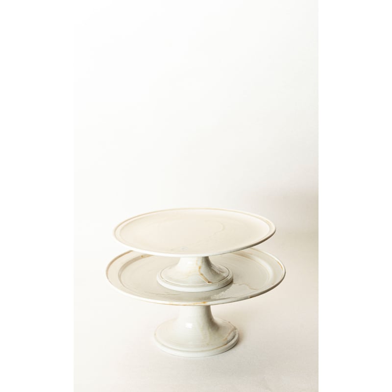 伊藤環 / 白泥灰釉8寸ケーキコンポート | OKYAKU ONLINE STORE