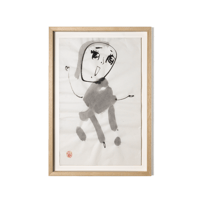 ⑦和紙にオスカル14歳水墨画 ⑦和紙にオスカル14歳水墨画 ベルばら オスカル14歳 B5サイズ 和紙に