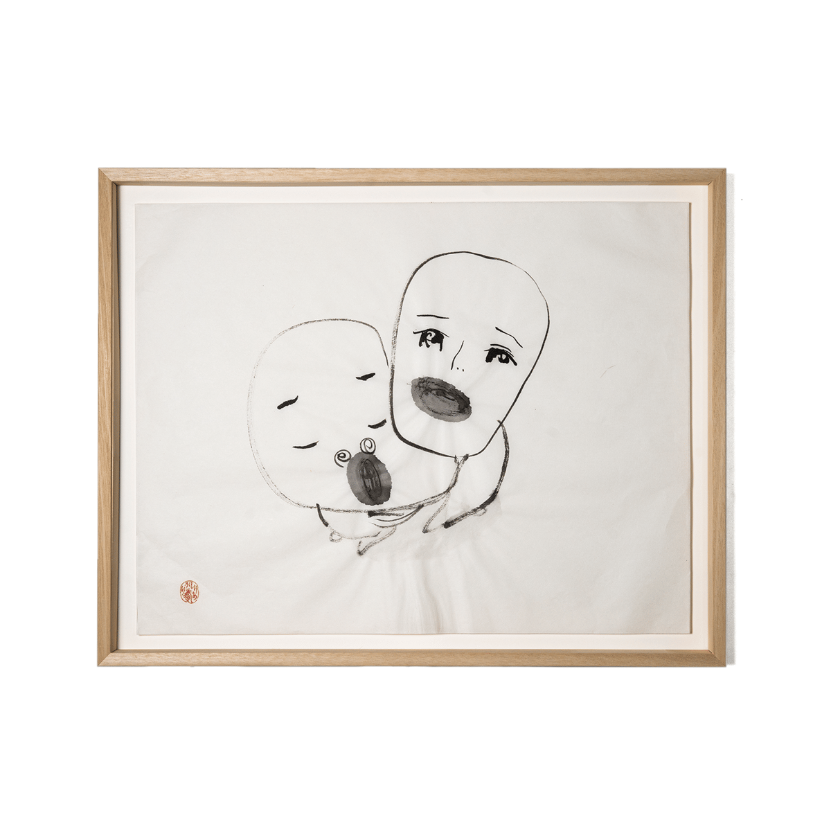 ⑦和紙にオスカル14歳水墨画 しりあがり寿 × 浜田和紙 / 水墨画 (S) II | OKYAKU ONLINE STORE
