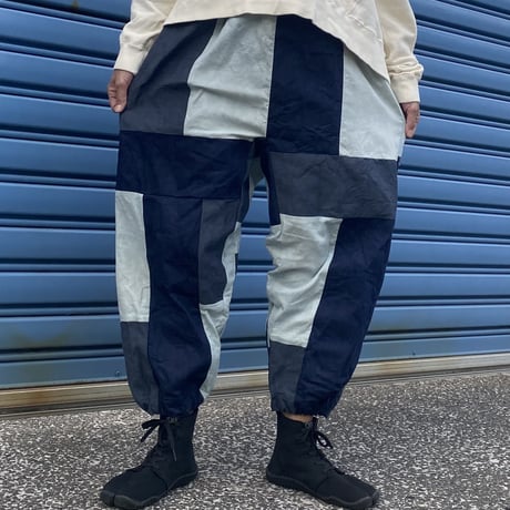 GALLERY DEPT. Patchwork Denim Zuma ギャラリーデプト パッチワークデニムズマショーツ ショートジーンズ デニムハーフパンツ 再構築 リメイク ロゴプリント インディゴ サイズS【231004】【-A】【me04】