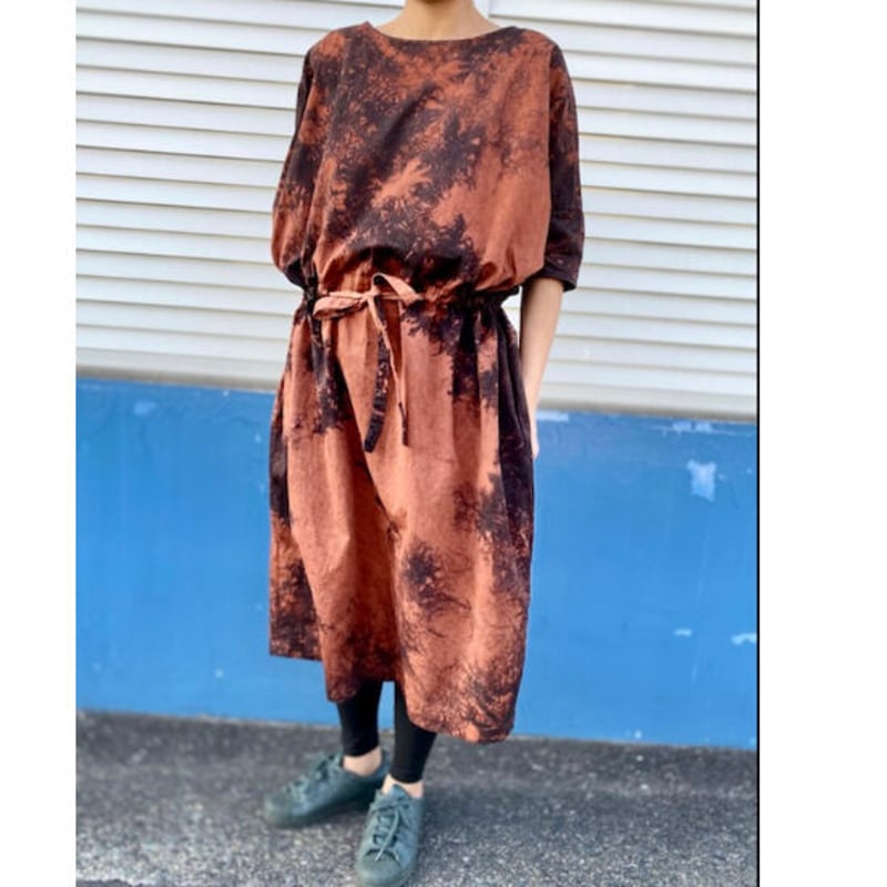 奄美大島泥染め（三線柄） 本場奄美大島紬】 7マルキ一元式絣 古代染色純泥染 伝統的工芸品