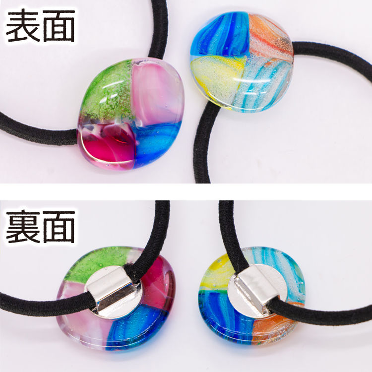 琉球ガラス　ヘアゴム  ペア 琉球ガラス ヘアゴム ペア ホタルガラス ヘアゴム | 美らさん