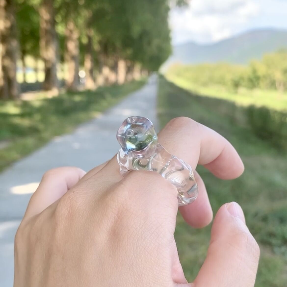 【Que Sera, Sera*】ガラスのリング Sea ring | natsuiro