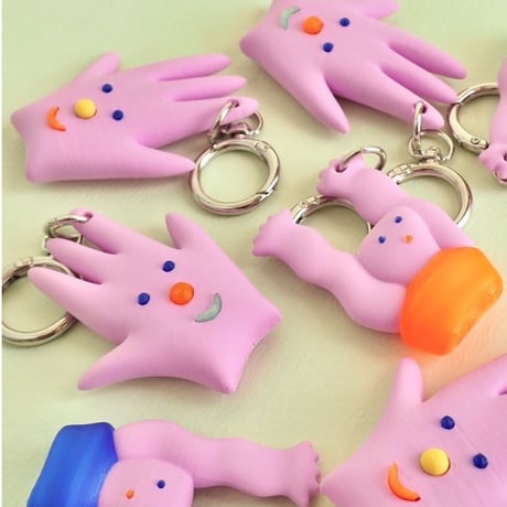 BOM(Ai Nishimoto)／3Dキーチェーン「Hand」purple