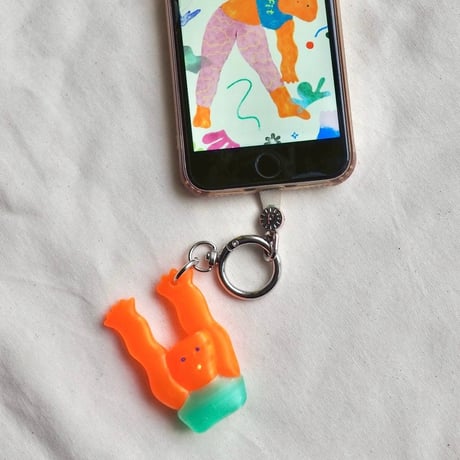 BOM(Ai Nishimoto)／3Dキーチェーン「Wave」 orange
