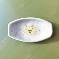 ちえちひろ／笹舟皿「ほわほわるんるん」