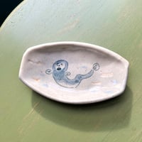 ちえちひろ／笹舟皿「うな散歩」