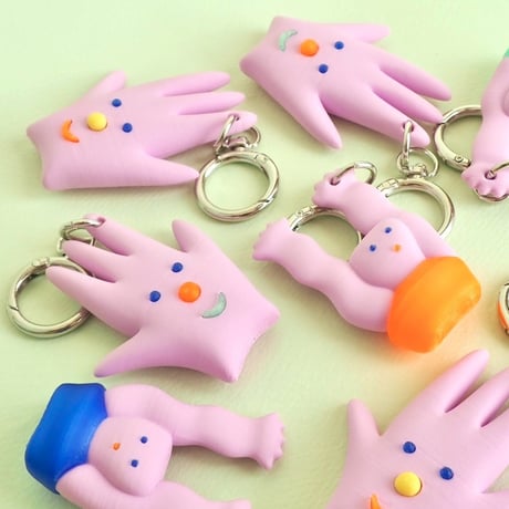 BOM(Ai Nishimoto)／3Dキーチェーン「Hand」purple