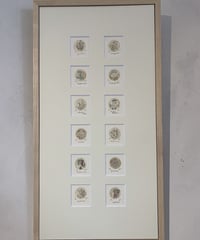 12誕生花　組み銅版画