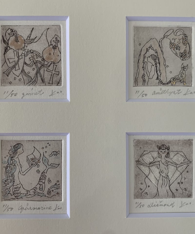 12誕生石 組み銅版画 | Kaori Hirao