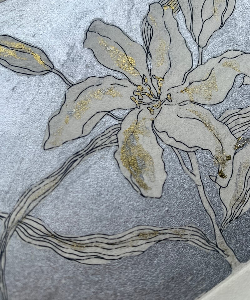 7.Lily エッチングエディショ4/50 (月と花の12ヶ月) | Kaori Hirao